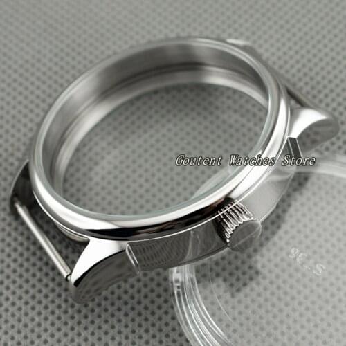 42mm Stainless Steel Watch Case Fit 6497/6498 Seagull ST36 Mechanical Watch Shell