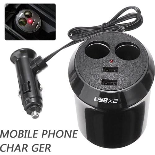 5A Fast Charger 2 Ways USB Car Charger For Mobile Phone Tablet GPS GPS Car-Charger Dual USB Socket Car Phone Charger Adapter