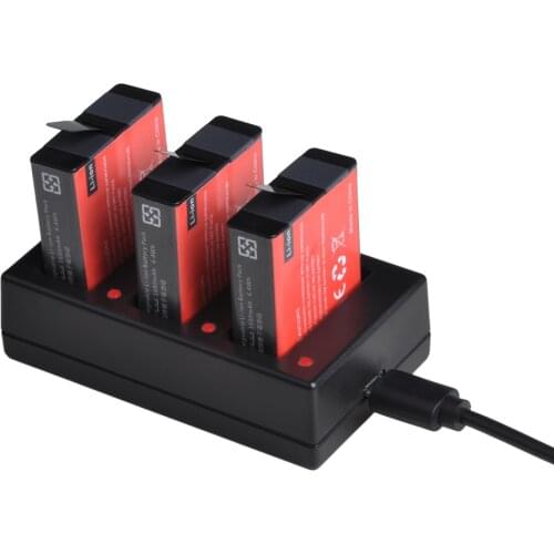 AsperX 2pc AHDBT-501Battery for Gopro Hero 8 7 Black Hero 6 Hero 5 battery for GoPro Hero7 6 5 Cameras+3-Channel USB Charger