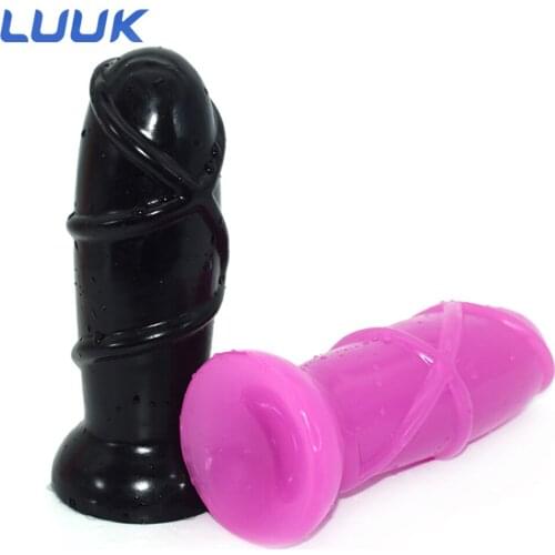 LUUK Butt Plug Suction Massage Anal Dildo Intimate Goods Anal Plug Sex Toys Flexible Dick For Women Men Fake Penis Anus Sex Shop