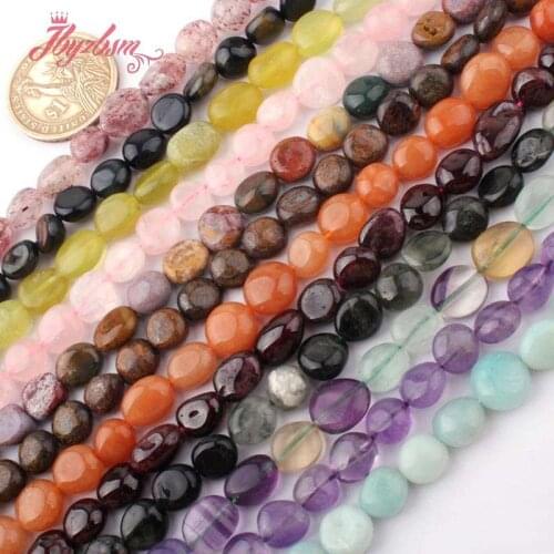 6x11-7x12mm Freeform Garnet,Amazonite,Quartz,Fluorite Bead Natural Stone Beads For DIY Necklace Jewelry Making 15" Free Shipping