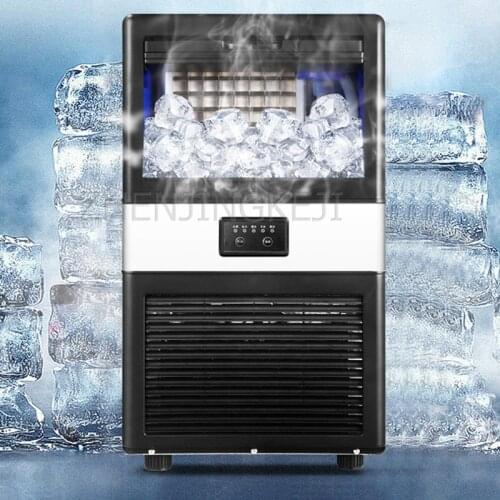 Home Ice Maker Mini Intelligent Fully Automatic 50KG Business Machine Dorm Room Barreled Water Fast Ice Making Frozen Appliances