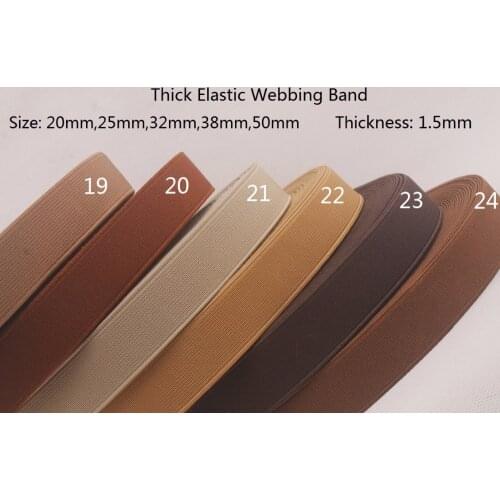 20mm wide 10 yards a lot thick strenth high quality elastic webbing band For DIY Sewing Clothes( Brown,Khaki,Coffee)