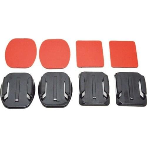 GP09 New For Gopro Accessory 2x Flat Mounts 2x Curved Mounts With Adhesive Pads For GoPro Hero 3+/3/2/1 set