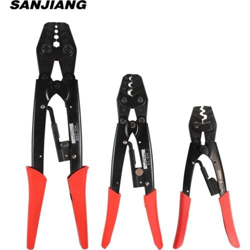 HS-16 crimper plier Ratchet Crimping Tool for Non-Insulated Terminals AWG 22-6 Polished Jaw Pressure regulating device