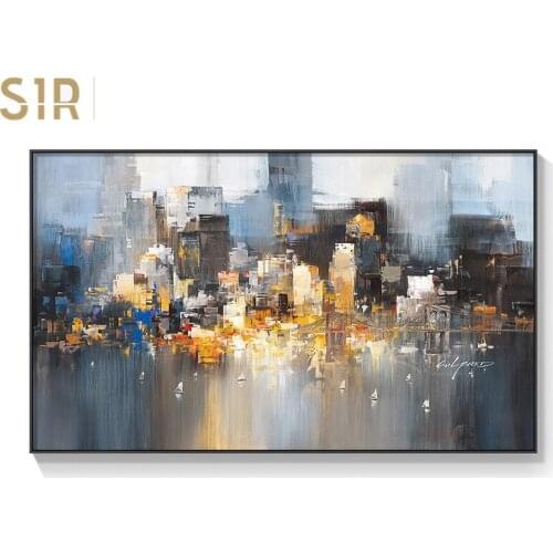 Painting City Home Decor Bedroom Decor Room Decoration Wall Decor Photo Frames for Picture Wall Art Canvas Minimalist
