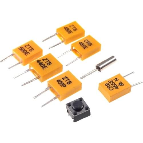 200pcs Switch 6x6x4.3mm Ceramic Resonator 400 429 432 440 455 465 480 500 KHz 1.0 Mhz Through Holes PCB Crystal 3x8 32.768KHz