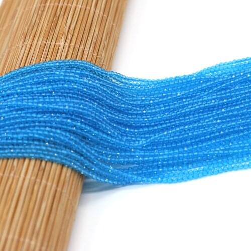 Round Beads Exquisite Natural Semi-Precious Stone Spinel Sky Blue Loose Bead for Women Jewelry Making DIY Bracelet Necklace