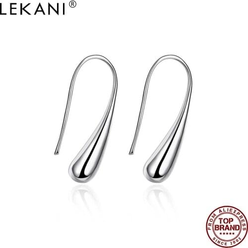 LEKANI Pure Copper Earrings For Women Silver Plated Water Droplets Popular Jewelry Send Girl Gift The Dance Banquet Hot Sale