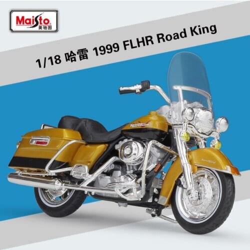 Halolo Maisto 1:18 Harley 1999 FLHR Road King Model Car Simulation Alloy Motorcycle Metal Toy Car Childrens Toy Gift Collection