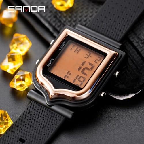 SANDA Fashion LED Digital Watches Men Sports Watches Military Watches Mens Multifunction Electronic Watch Relogio Masculino 388