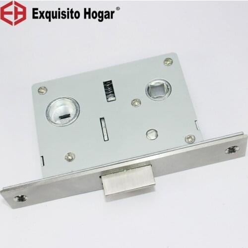 Stainless Steel 57X45 Lock Hardware Door Split Lock Body Wooden Toilet Passage Door Lockcase Metal Fillet Panel
