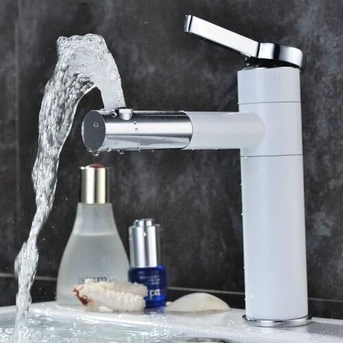 New high quality single hole wash basin faucet, bathroom single hole basin faucet, hot and cold water faucet 1/2 inch