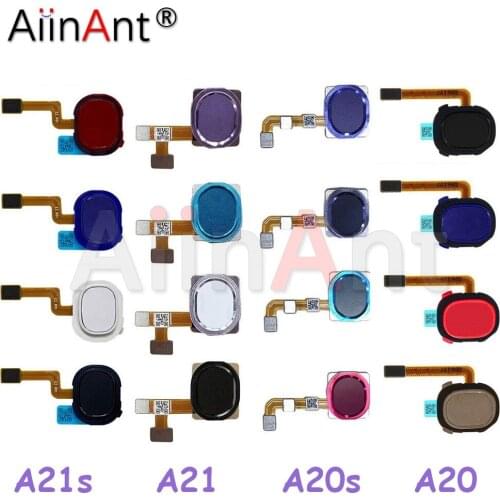 Original Home Button Touch ID Fingerprint Sensor Flex Cable For Samsung Galaxy A20 A20E A20S A21 A21S A205F A207F A215U A217F