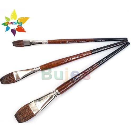 Original Spain ESCODA VERSATIL 1543 Artificial mink hair Flat head Watercolor brush Oil painting brush Art supplies