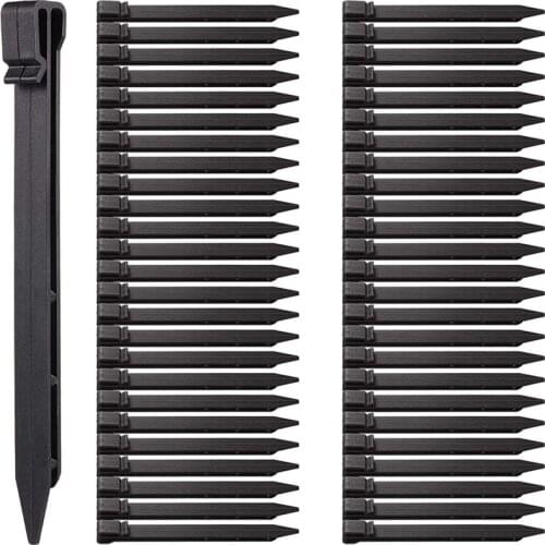 Plastic Ground Stakes Landscape Edging Stakes Anchoring Spikes for Edging and Terrace Board and Garden(50)