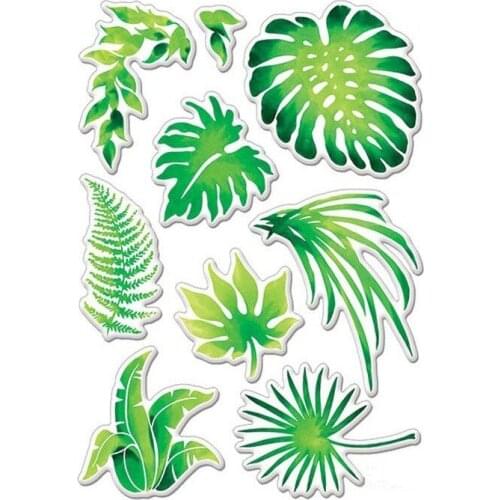 Green leaves Transparent Clear Silicone Stamp Seal for DIY scrapbooking photo album Decorative clear stamps A932