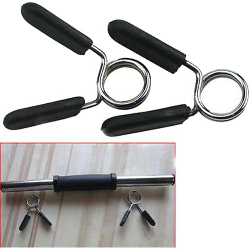 1Pair 25mm Gym Weight Bar Dumbbell Lock Standard Barbell Spring Collar Clamp Clips Weight Lifting Training Accessories
