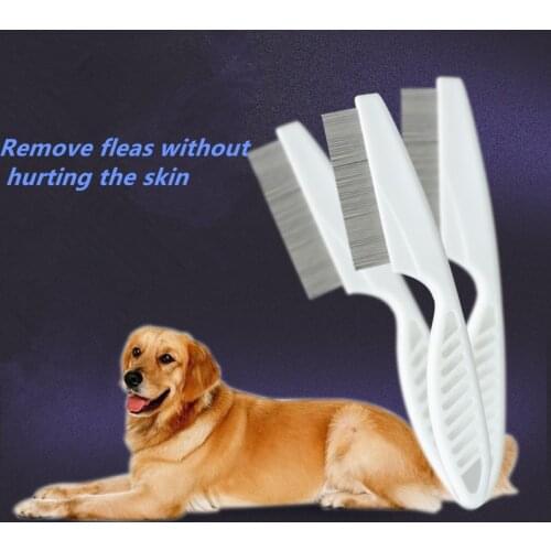 Protect Cats Dogs Pet Flea Comb For Stainless Steel Comfort Flea Hair Grooming Tools Deworming Brush Short Long Hair Fur Remove