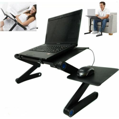 Laptop Table Stand Folding Desk Bed Computer Study Adjustable Portable Sofa Tray