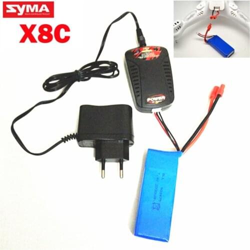 Syma X8 X8A X8C X8C / W X8C-1 X8W 7.4V 2000mAh LiPo battery + 7.4V Multi-Charger Lipo Charger