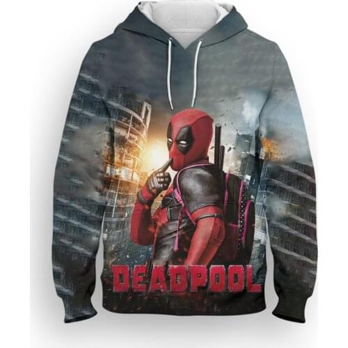 Deadpool hoodies Mens clothes 3D Print New Autumn Boy Girl Child Oversized Hoodie Streetwear Women Long sleeve sweatshirts
