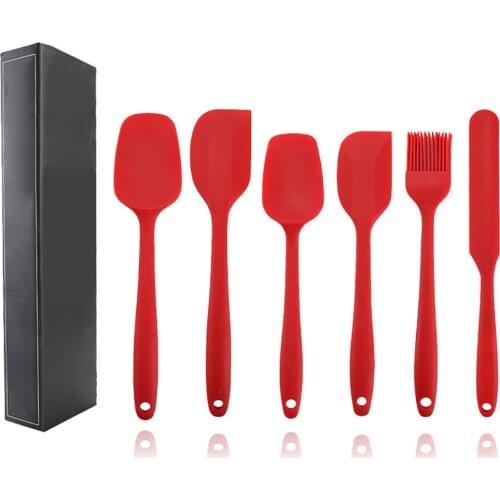 Universal Heat Resistant Silicone Spoon Non-stick Butter Baking Spatula Set Cookie Pastry Scraper Brush Cake Baking Mixing Tool