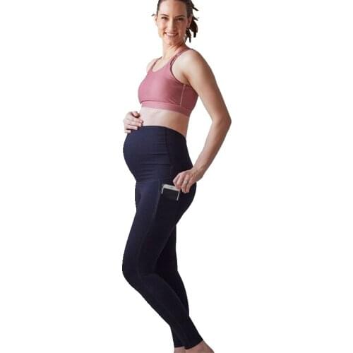 Sports Maternity Clothes Elastic Waist Leggings For Pregnant Women Pregnancy Skinny Pants Pencil Pants Sweatpants Navy Clothing