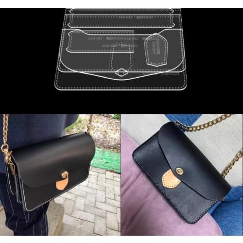 1Set Creative Crossbody bag Leather Tool Template Practical Acrylic Stencil DIY Handcraft Leather Making Mold sewing pattern