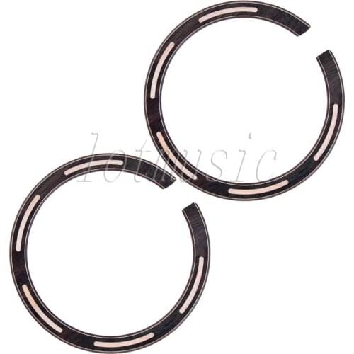 2Pcs New Acoustic Guitar Rosette Rosewood and Maple Soundhole Rosette Inlay Guitar Parts
