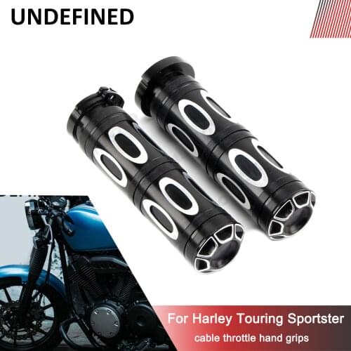 25mm Motorcycle Hand Grips Aluminum Shallow Cut Handlebar Grip For Harley Sportster XL Touring Softail Fatboy Dyna V-Rod VRSC