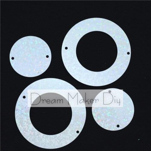 50g/100pcs/lot 30*50mm Hollow Circle Round Shape Loose sequins Paillette Sewing Wedding Craft High Quality House Decoration