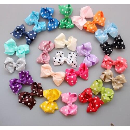 100 pcs/lot , Polka Dot Ribbon Bow, Hair Bows Hair accessories