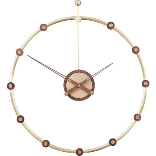 Large Spain Wall Clock Metal Gold Fine Copper Silent Luxury Wall Watch Clocks Wall European-Style Living Room Horloge Gift D010