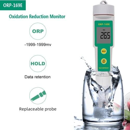 Digital ORP Meter -1999 ~ 1999mV Oxidation Potential Monitor Water Purity Analyser Water Quality Tester For Aquarium Pool Lab
