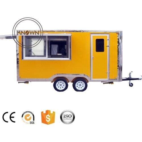 Customized Food trailercart/truck With fridge/freezer, Hot Dog warmer,deep fryer, Oven And With Free Shipping By Sea