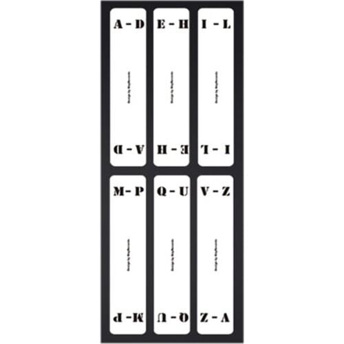 6PCS Alphabet Tab Index Cards Turntable Music Vinyl Organizers LP Record Dividers Cards