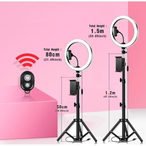 10in 26CM LED Selfie Ring Light Multi-Function Dimmable Ring Light For Cell Phone Holder Camera Live Video Stream Makeup Youtube