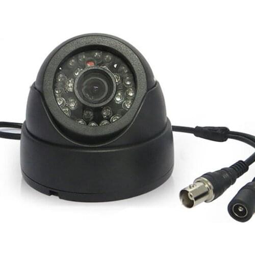 Dome HD 800TVL 3.6mm CMOS 24IR IR-CUT Indoor Surveillance CCTV Security Camera Black