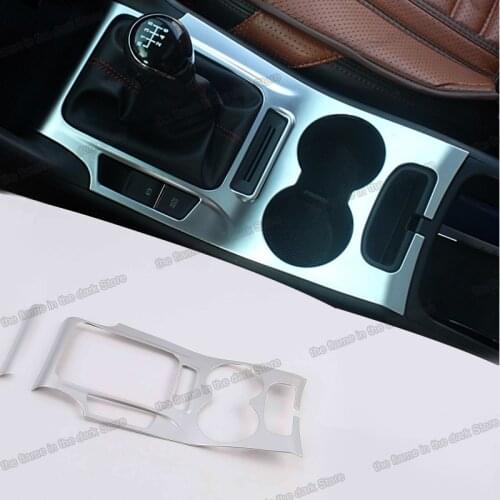 Lsrtw2017 for Changan Cs75 Car Gear Panel Frame Trims Chrome Interior Accessories 2013 2014 2015 2016 2017 cup holder water