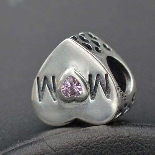 Fashion And Elegant 925 Sterling Silver Heart-Shaped European And Beautiful Silver Bracelet Accessories Bracelet Pink Zircon