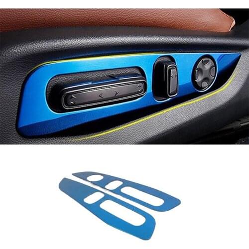 Stainless steel For Honda Accord 10th 2018 2019 Car Seat adjustment Switch Accessories car styling 2pcs