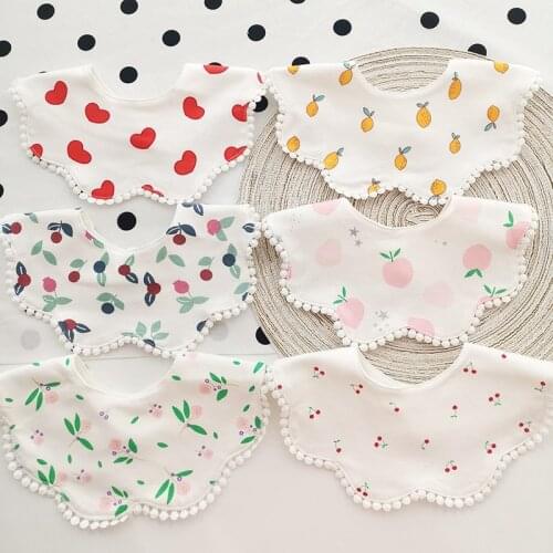 2020 New Adjustable 0-3T Baby Bib Cotton Print Pincess Bib Boy Girl Newborn Baby Food Feeding Bib Infant Baby Accessories