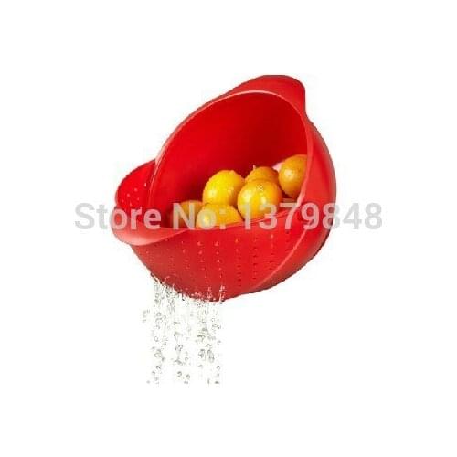 Flip draining basket Plastic clamshell double fruit basket Water draining basket