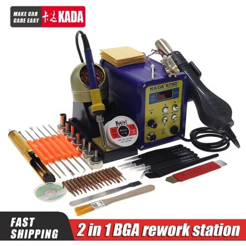 KADA 878D digital display desoldering station hot air gun electric soldering iron thermostat mobile phone repair tool