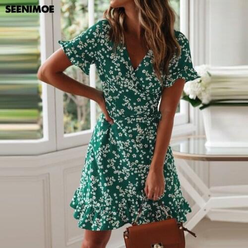 Цветочные летние платья Seenimoe China At AliExpress