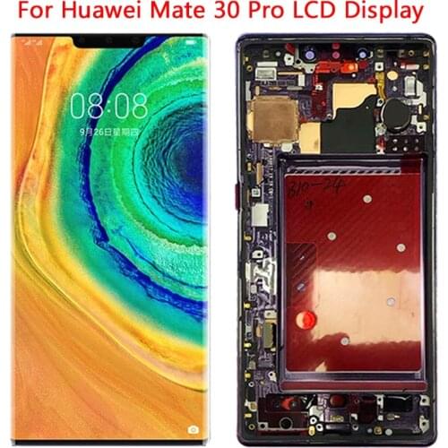 Super Amoled For Huawei Mate 30 Pro LCD Touch Screen With Frame Digitizer Assembly For Mate 30 Pro LIO-L09 L29 LCD Repair