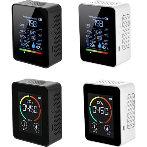 Indoor Digital CO2 Meter Formaldehyde Detector Air Analyzer Carbon Dioxide Meter Multifunctional Air Quality Monitor