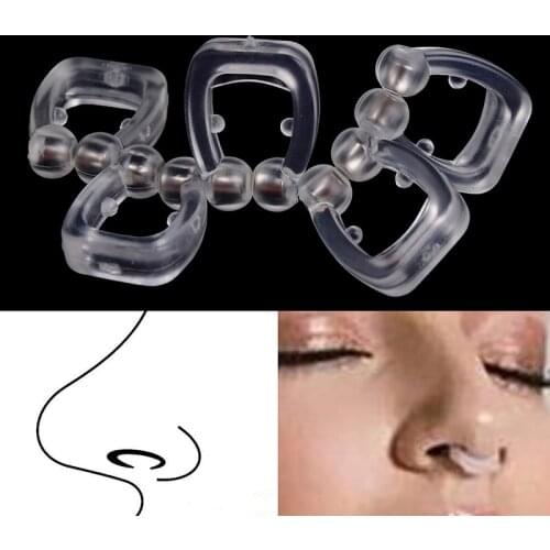 2/5Pcs Silicone Magnetische Anti Snore Stop Snurken Nose Clip Sleep Lade Slapen Aid Apneu Guard Night Apparaat