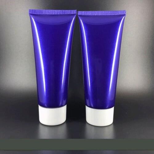 300pcs/lot 100g 100ml Blue PE Plastic Soft Tubes Empty Squeeze Refillable Cosmetic Cream Emulsion Lotion Packaging Containers